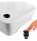 Kit Cuba Semi Encaixe Sicília e Válvula Click para Cubas Inox Preta