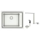 Kit Cuba Tramontina Workstation Quadrum Inox 66x52 Misturador