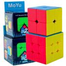 Kit Cubo Mágico Moyu Meilong Stickerless Original 2x2 C/ 3x3