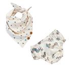Kit Cueca Infantil Com Babador Estampado