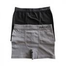 Kit Cuecas Boxer Infantil 2 Peças Preta e Mescla P - Basic+ Kit Cuecas Boxer Infantil 2 Peças Preta e Mescla P - Basic+