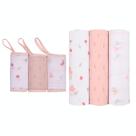 Kit Cueiro 3 Peças Flanelado E Toalhinha De Boca 3 Peças Bebe Menina Algodão Papi Kit Cueiro 3 Peças Flanelado E Toalhinha De Boca 3 Peças Bebe Menina Algodão Papi