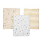 Kit Cueiro Bebê Flanelado 3 Pçs Estampa Coelho Papi 80x60cm