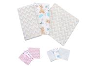 Kit Cueiro Bebe Mantinha 50cmx80cm Menino ou Menina Estampado 100% Algodão Enxoval Recém Nascido Maternidade Kit Cueiro Bebe Mantinha 50cmx80cm Menino ou Menina Estampado 100% Algodão Enxoval Recém Nascido Maternidade
