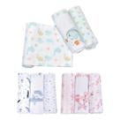 Kit Cueiro Manta Flanelada Bebê 3 Peças Bordado e Estampado 80cmx80cm Menina ou Menino Algodão Minasrey
