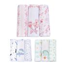 Kit Cueiro Manta Flanelada Bebê 3 Peças Bordado e Estampado 80cmx80cm Menina ou Menino Algodão Minasrey