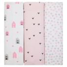 Kit cueiro papi 4204 80x80cm com 3 rosa 100% algodão