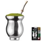 Kit Cuia E Bomba Para Chimarrão Mate Tererê De Bojo Pera 21cm - 503