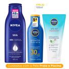 Kit Cuidado Corporal Verão Nivea: Hidratante Corporal Milk 400ml + Protetor Solar FPS 30 125ml + Gel Reparador Pós Sol Kit Cuidado Corporal Verão Nivea: Hidratante Corporal Milk 400ml + Protetor Solar FPS 30 125ml + Gel Reparador Pós Sol