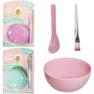 Kit Cuidado Faciais Tigela + Espatula E Pincel Spa Easy Mask - 20 Comercial