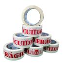 Kit Cuidado Frágil 45x100m - 10 Unidades Rolo Adesiva P/Embalagem