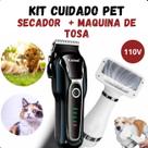 KIT Cuidado PET Máquina de Tosa KEMEI 1991 + Secador eficiente 110V