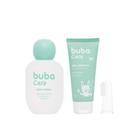 Kit Cuidados Bebê Colônia 100ml Gel Dental 50g C/ Escovinha Massageadora Buba Care Kit Cuidados Bebê Colônia 100ml Gel Dental 50g C/ Escovinha Massageadora Buba Care