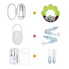 Kit cuidados coala urso azul,prendedor,mord.pente escova