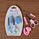 Kit Cuidados com as Unhas Bebê 3 Pçs Tesoura Sem Ponta Lixa e Cortador