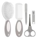 Kit Cuidados de Higiene Para Bebê Cinza Buba