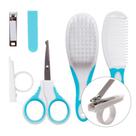 Kit Cuidados E Higiene azul Bebê pente,escova Cortador De Unha - Buba