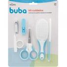 Kit Cuidados e Higiene Bebê Pente Escova e Cortador Azul