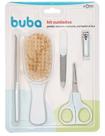 Kit Cuidados Pente + Escova + Tesoura + Cortador e Lixa Buba Cerdas Naturais