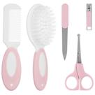 Kit Cuidados Pente Escova Tesoura Cortador e Lixa Buba - Rosa