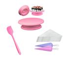 Kit Culinário Bailarina Giratória Fouet Espátula E Saco Confeitar