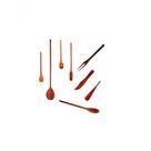 Kit Culinário De Pau Madeira Colher Espátula Garfo Faquinha