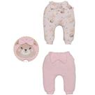 Kit Culote 2 Peças Bebê Menina Rosa Ana Kelly Ursinho Laço