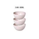 Kit Cumbuca Bowl Cores Neutras 600ML Para Sopa E Sobremesa Sopas Caldos Gelatinas Açai