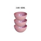 Kit Cumbuca Bowl Cores Neutras 600ML Para Sopa E Sobremesa Sopas Caldos Gelatinas Açai