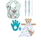 Kit da Buba Naninha Ursinho Babador Com Bolso Predendor E Mordedor