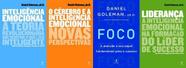 Kit Daniel Goleman Inteligência Emocional + Foco + Liderança