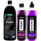 Kit Darker Pneu Pretinho Shampoo V-floc Restaurax Vonixx