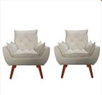 Kit de 02 Poltronas Opalla Lisboa Bege