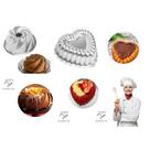 Kit De 1 Forma Vulcão Com Furo Para Bolo Bundt + 1 Forma Coração Gomada Decorada