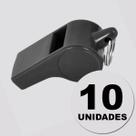 Kit de 10 Apitos Poker Cardeal com Esfera Preto