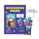 Kit de 10 envelopes com 50 cromos do livro ilustrado oficial pk xd