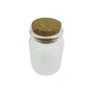 Kit de 10 Mini Garrafinhas de Vidro Transparente Redonda 3cm x 5cm