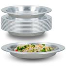 Kit de 10 Pratos Infantis para Merenda Escolar Alumínio Resistente