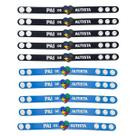 Kit de 10 pulseiras pai e mãe de autista identificação autismo com regulagem cores preta azul rosa