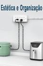 Kit de 100 Clips Organizadores de Fios e Peças Fixador Cabos Autoadesivo