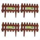 Kit de 12 Cercas Decorativas Inglesas Para Jardim Marrom de Plástico Cerquinhas 1028 Kit de 12 Cercas Decorativas Inglesas Para Jardim Marrom de Plástico Cerquinhas 1028