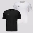 Kit de 2 Camisas Kappa Tully Preta e Branca