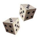 Kit de 2 Dados de Madeira de 6 Lados para Jogos RPG, Clube, Festa e Jogos Familiares