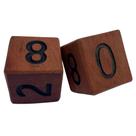 Kit de 2 Dados de Madeira para Marcador de Baralho Truco - Jogo de Cartas Kit de 2 Dados de Madeira para Marcador de Baralho Truco - Jogo de Cartas
