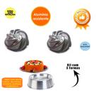 Kit De 2 Forma Vulcão e 1 Forma Ballerine Redonda Para Bolos Decorados Piscina Vulcão Fondue
