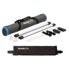 Kit de 2 Luzes Nanlite PavoTube II Tubo LED RGB 15C de 2 Pés com CCT 2700-7500K com 2 Barndoor de Tecido e Grade (3 Itens)