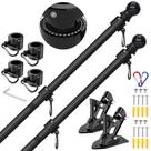 Kit de 2 Mastros para Bandeira ZMTECH 183 cm em Aço Inoxidável