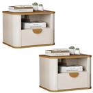 Kit de 2 Mesa de Cabeceira Suspensa Buriti 1 Gaveta e Nicho