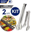 Kit de 2 pegador Multiuso 100% Inox para Salada Carne Pães