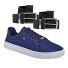 Kit de 2 Tênis Casual Masculino Confortável Dia a Dia + 2 Cintos Estilosos
